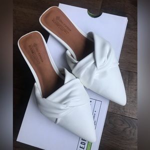 Call It Spring White Pointed Toe Mules Size 6.5